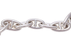HERMES エルメス ブレスレット シェーヌダンクル GM 10コマ 新刻印 59.8g シルバー 925 バングル アクセサリー 美品 44061