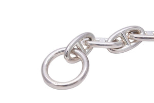 HERMES エルメス ブレスレット シェーヌダンクル GM 10コマ 新刻印 59.8g シルバー 925 バングル アクセサリー 美品 44061