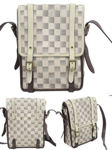 LOUIS VUITTON ルイ・ヴィトン ダミエルン トロター ショルダーバッグ 鞄 カバン ロゴ キャンバス レザー 中古 44064