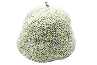 CHANEL シャネル ヴィンテージクラシック ハット 帽子 ツイード グリーン イエロー ブラック サイズ57 美品 中古 44077