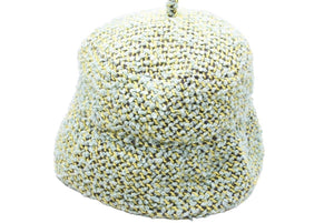 CHANEL シャネル ヴィンテージクラシック ハット 帽子 ツイード グリーン イエロー ブラック サイズ57 美品 中古 44077