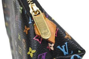 Louis Vuitton ルイヴィトン コスメポーチ ポシェット 化粧ポーチ M47355 モノグラム マルチカラー キャンバス 美品 中古 44078