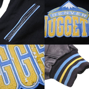 JH Design ヴィンテージ リバーシブルスタジアムジャケット 本革 NBA デンバーナゲッツ キッズ2XL 中古 44094