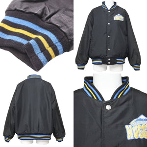 JH Design ヴィンテージ リバーシブルスタジアムジャケット 本革 NBA デンバーナゲッツ キッズ2XL 中古 44094