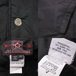 JH Design ヴィンテージ リバーシブルスタジアムジャケット 本革 NBA デンバーナゲッツ キッズ2XL 中古 44094