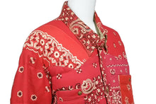 Load image into Gallery viewer, VISVIM ビズビム KERCHIEF DOWN JKT 限定ICT ヴィンテージバンダナパッチワークダウンジャケット レッド サイズS 美品 中古 44140