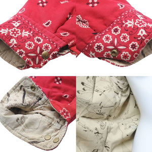 VISVIM ビズビム KERCHIEF DOWN JKT 限定ICT ヴィンテージバンダナパッチワークダウンジャケット レッド サイズS 美品 中古 44140