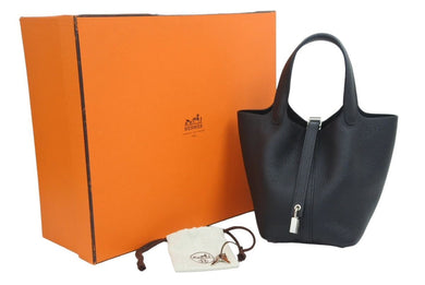 未使用 HERMES エルメス ピコタンロック PM ブラック トリヨンクレマンス U刻印 2022年 シルバー金具 ハンドバッグ 44150