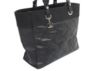 Load image into Gallery viewer, CHANEL シャネル バリビアリッツトートMM トートバッグ A34209 ブラック ココマーク ハンドバッグ 美品 中古 44152