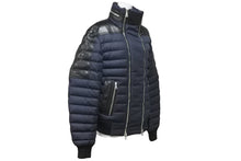 Load image into Gallery viewer, BALMAIN バルマン レザー ダウンジャケット S ブラック コットン ナイロン 5HT8211B923 美品 中古 44154