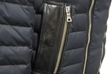 Load image into Gallery viewer, BALMAIN バルマン レザー ダウンジャケット S ブラック コットン ナイロン 5HT8211B923 美品 中古 44154