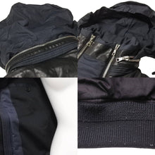 Load image into Gallery viewer, BALMAIN バルマン レザー ダウンジャケット S ブラック コットン ナイロン 5HT8211B923 美品 中古 44154
