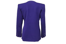 Load image into Gallery viewer, Yves Saint Laurent イヴサンローラン ノーカラージャケット HZ097-850 パープル 3Bボタン ヴィンテージ 美品 中古 44179