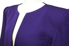 Load image into Gallery viewer, Yves Saint Laurent イヴサンローラン ノーカラージャケット HZ097-850 パープル 3Bボタン ヴィンテージ 美品 中古 44179