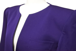 Yves Saint Laurent イヴサンローラン ノーカラージャケット HZ097-850 パープル 3Bボタン ヴィンテージ 美品 中古 44179