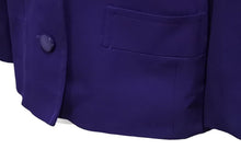 Load image into Gallery viewer, Yves Saint Laurent イヴサンローラン ノーカラージャケット HZ097-850 パープル 3Bボタン ヴィンテージ 美品 中古 44179