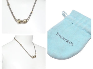 TIFFANY&Co. ティファニー ダブル ハート ロープ ネックレス 925・750 コンビ シルバー ゴールド 43.3g 美品 中古 44184