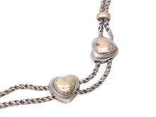 Load image into Gallery viewer, TIFFANY&amp;Co. ティファニー ダブル ハート ロープ ネックレス 925・750 コンビ シルバー ゴールド 43.3g 美品 中古 44184