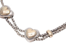 Load image into Gallery viewer, TIFFANY&amp;Co. ティファニー ダブル ハート ロープ ネックレス 925・750 コンビ シルバー ゴールド 43.3g 美品 中古 44184