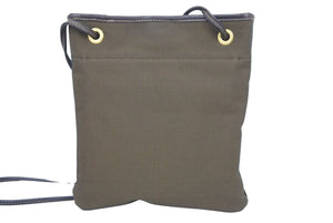 PRADA プラダ ショルダーバック ジャガード レザー ブラウン 茶色 ロゴ ポシェット スナップボタン 美品 中古 44207