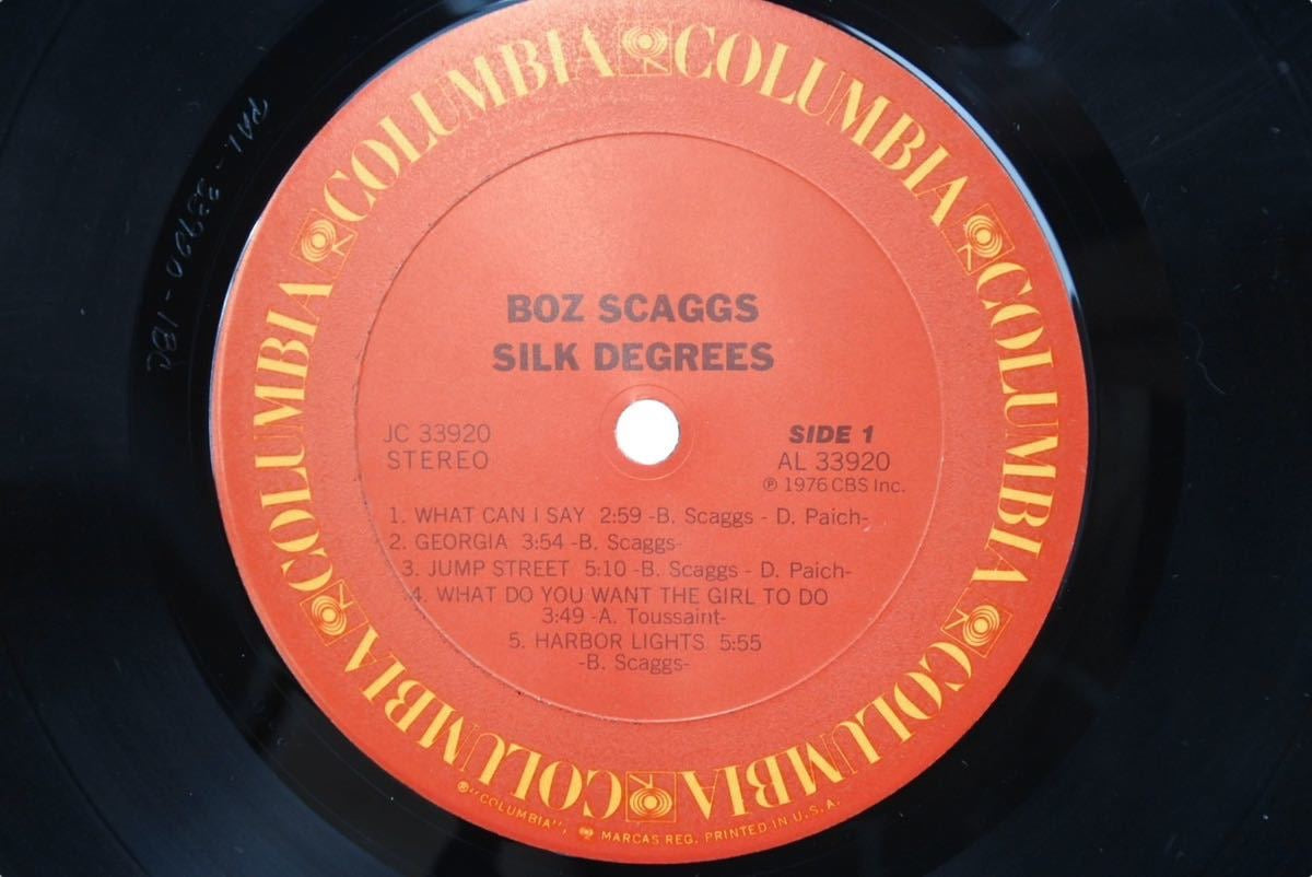 Boz Scaggs ボズ スキャッグス 1976年 Silk Degrees LPレコード US盤 インテリア ブラック ブルー 良品 中古 44224 Boz Scaggs ボズ スキャッグス 1976年 Silk Degrees LPレコード