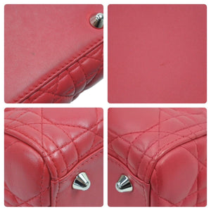 Christian Dior クリスチャンディオール レディディオール GM 2WAY ハンドバッグ レッド レザー16-BO-0163 美品 中古 44251