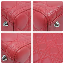 画像をギャラリービューアに読み込む, Christian Dior クリスチャンディオール レディディオール GM 2WAY ハンドバッグ レッド レザー16-BO-0163 美品 中古 44251