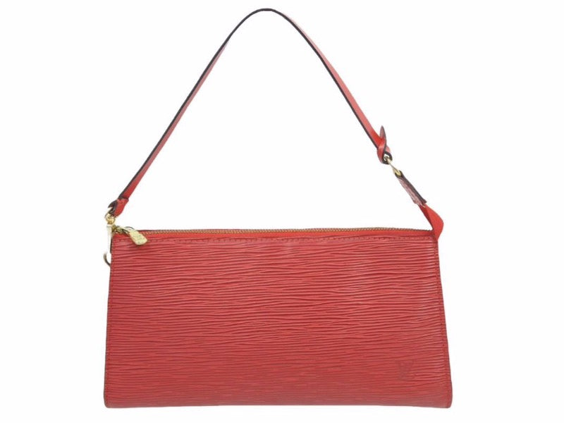 LOUIS VUITTON ポシェット アクセソワール ハンドバッグ エピ レザー カーマイン レッド M40776 美品 中古 44254