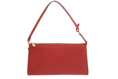 LOUIS VUITTON ポシェット アクセソワール ハンドバッグ エピ レザー カーマイン レッド M40776 美品 中古 44256