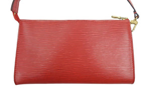 LOUIS VUITTON ポシェット アクセソワール ハンドバッグ エピ レザー カーマイン レッド M40776 美品 中古 44256