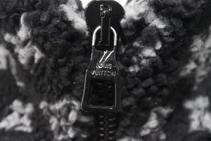 LOUIS VUITTON ルイヴィトン 21SS モノグラム フリース オーバーサイズ ブルゾン HKY44W ブラック サイズ 44 美品 中古 44274