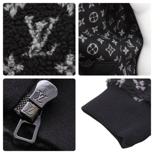 LOUIS VUITTON ルイヴィトン 21SS モノグラム フリース オーバーサイズ ブルゾン HKY44W ブラック サイズ 44 美品 中古 44274