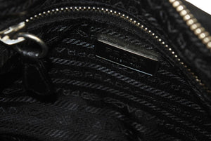 PRADA プラダ ワンショルダーバッグ ハンドバッグ トライアングルロゴ BR2120 レザー ナイロン ブラック 美品 中古 44279