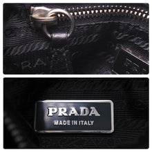 画像をギャラリービューアに読み込む, PRADA プラダ ワンショルダーバッグ ハンドバッグ トライアングルロゴ BR2120 レザー ナイロン ブラック 美品 中古 44279