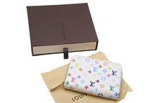 Load image into Gallery viewer, LOUIS VUITTON ルイヴィトン モノグラム マルチカラー ジッピー コインパース M93741 キャンバス ホワイト 美品 中古 48635