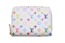 Load image into Gallery viewer, LOUIS VUITTON ルイヴィトン モノグラム マルチカラー ジッピー コインパース M93741 キャンバス ホワイト 美品 中古 48635
