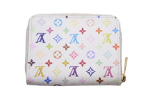 Load image into Gallery viewer, LOUIS VUITTON ルイヴィトン モノグラム マルチカラー ジッピー コインパース M93741 キャンバス ホワイト 美品 中古 48635