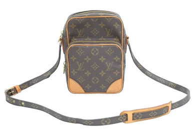 LOUIS VUITTON ルイ・ヴィトン モノグラム アマゾン ショルダーバッグ ポシェット ブラウン 斜め掛け M45236 中古 44317