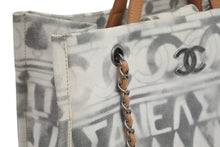 Load image into Gallery viewer, CHANEL シャネル バッグ アイコンショッピングバッグ ハンドバッグ グレー 24番台 ココパフューム キャンバス レザー 中古 44333