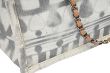 Load image into Gallery viewer, CHANEL シャネル バッグ アイコンショッピングバッグ ハンドバッグ グレー 24番台 ココパフューム キャンバス レザー 中古 44333