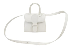 DELVAUX デルボー ブリヨンPM ハンドバッグ ホワイトボックスカーフ 美品 中古 44338