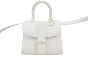 DELVAUX デルボー ブリヨンPM ハンドバッグ ホワイトボックスカーフ 美品 中古 44338