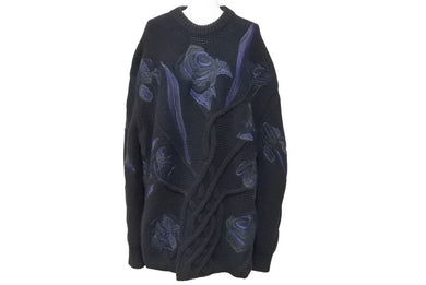 Christian Dior クリスチャンディオール 22AW サカイローズモチーフニット 213M652AT336 ブラック サイズXS 美品 中古 44340