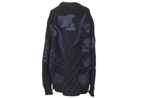 Christian Dior クリスチャンディオール 22AW サカイローズモチーフニット 213M652AT336 ブラック サイズXS 美品 中古 44340