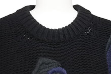画像をギャラリービューアに読み込む, Christian Dior クリスチャンディオール 22AW サカイローズモチーフニット 213M652AT336 ブラック サイズXS 美品 中古 44340