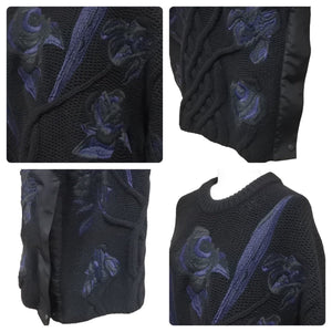 Christian Dior クリスチャンディオール 22AW サカイローズモチーフニット 213M652AT336 ブラック サイズXS 美品 中古 44340