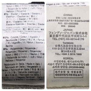 FENDI フェンディ Swim shorts スイムパンツ ハーフパンツ トランクス 水着 FXB077 ナイロン ブラック サイズ44 美品 中古 44344