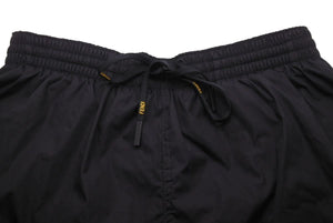 FENDI フェンディ Swim shorts スイムパンツ ハーフパンツ トランクス 水着 FXB077 ナイロン ブラック サイズ44 美品 中古 44344