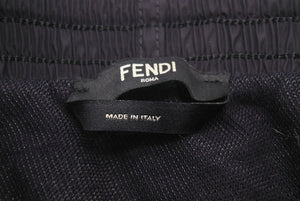 FENDI フェンディ Swim shorts スイムパンツ ハーフパンツ トランクス 水着 FXB077 ナイロン ブラック サイズ44 美品 中古 44344