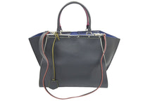 画像をギャラリービューアに読み込む, FENDI フェンディ 2WAYバッグ ハンドバッグ ショルダーバッグ トロワジュール 8BH279 ブラック ピンク ホワイト 良品 中古 44387